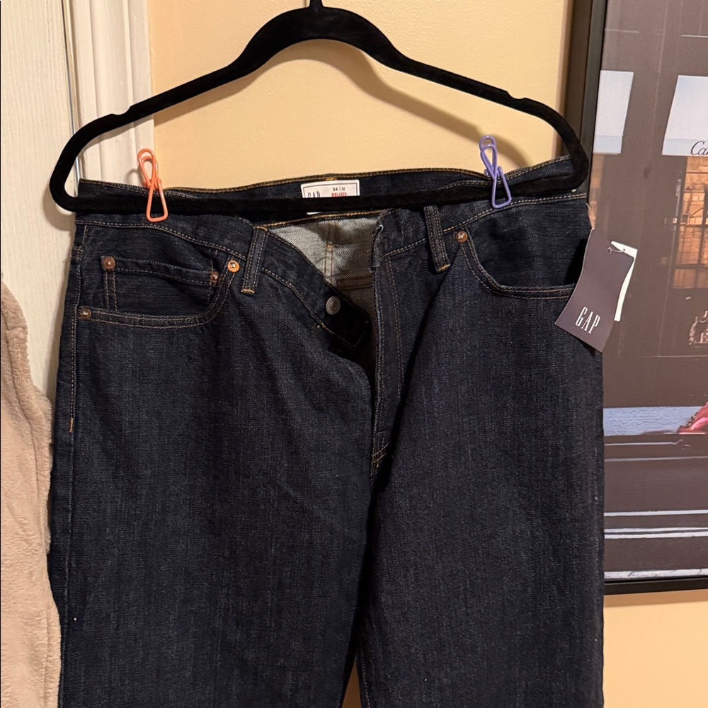 GAP Men's Dark Blue Straight Jeans